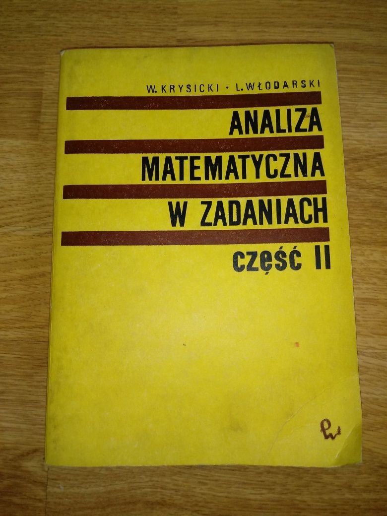 Analiza matematyczna w zadaniach Krysicki Włodarski