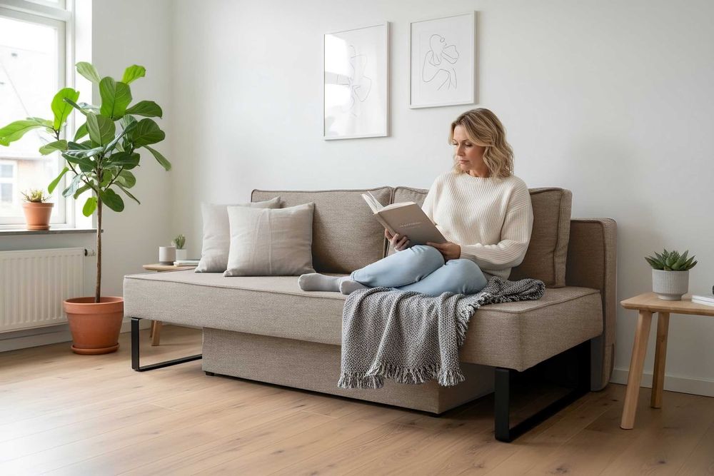 Sofa Kanapa Nomi z funkcją spania faro 02 Dostawa gratis