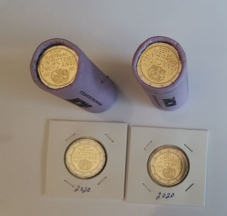Moeda Portugal 2020 - comemorativa 2€ - 75 anos ONU