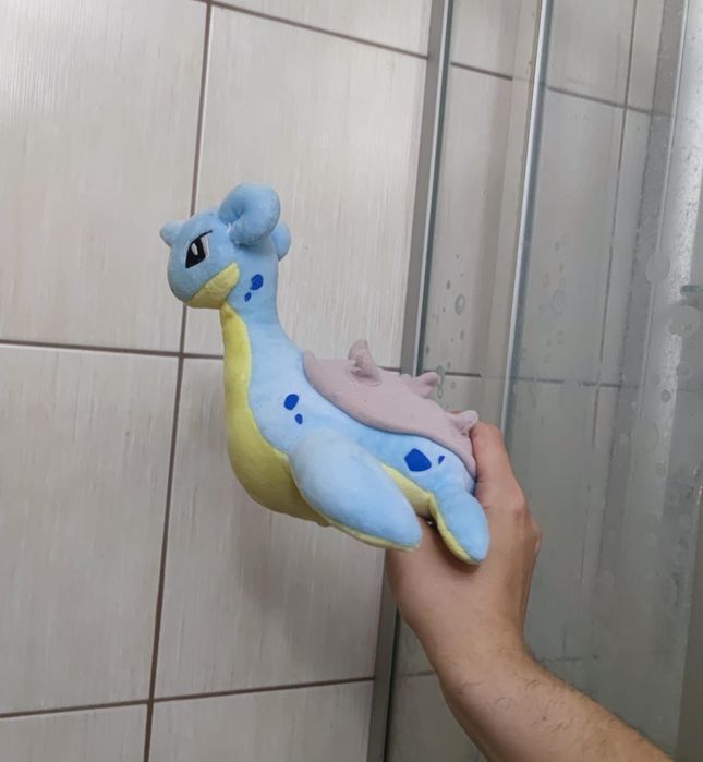 Pluszowa zabawka Lapras wodny błękitny niebieski Pikachu maskotka dla