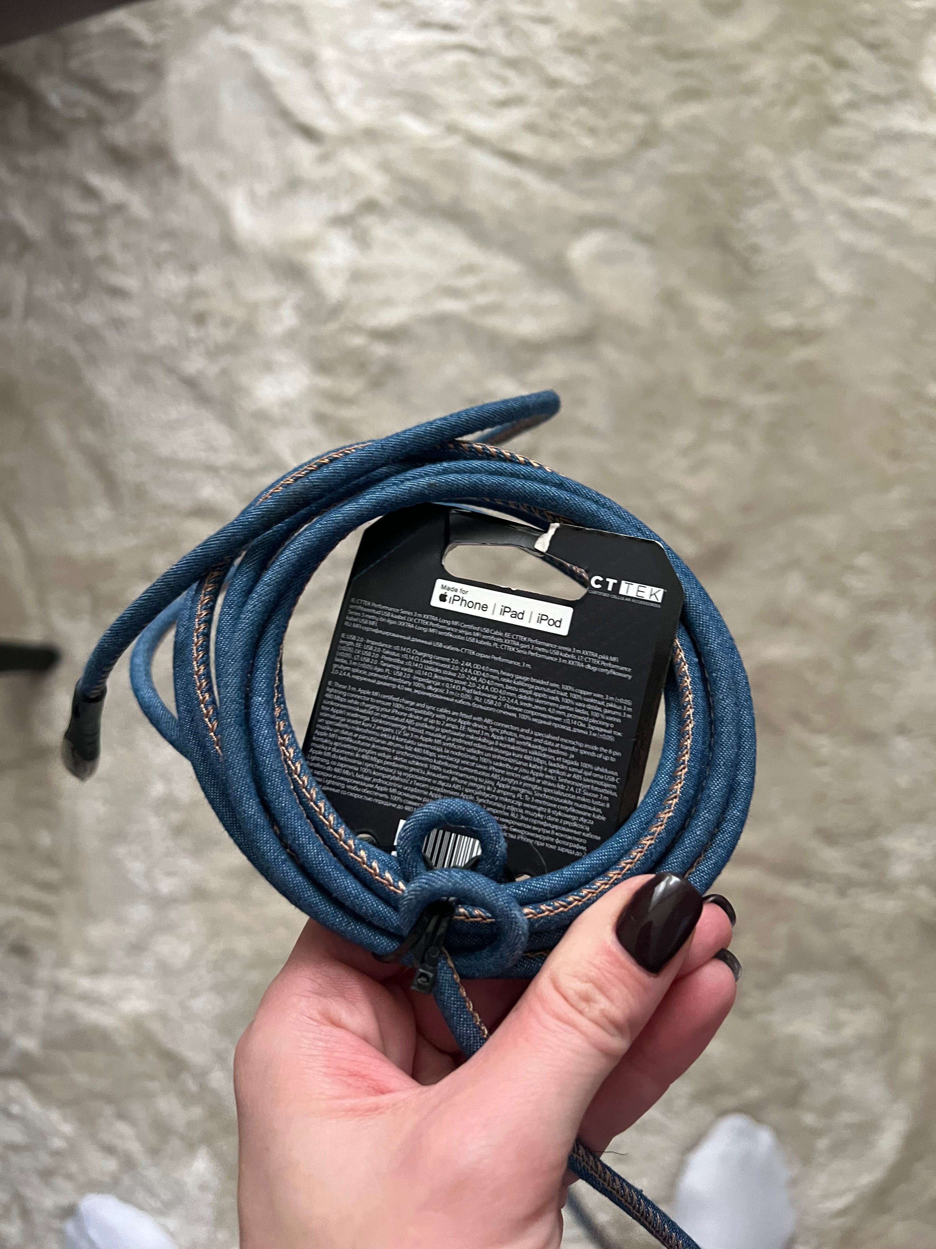 Kabel do iPhone CT TEK 3 meter nowy z metką