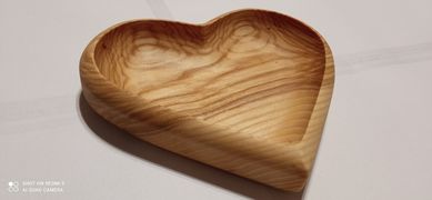 Nowa drewniana Patera ,miseczka w kształcie serca