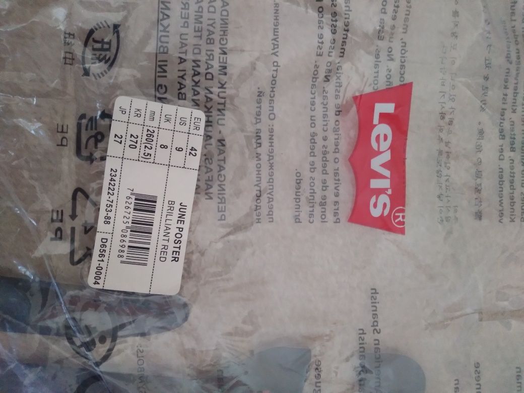 Klapki LEVIS r. 42 27 cm - oryginał