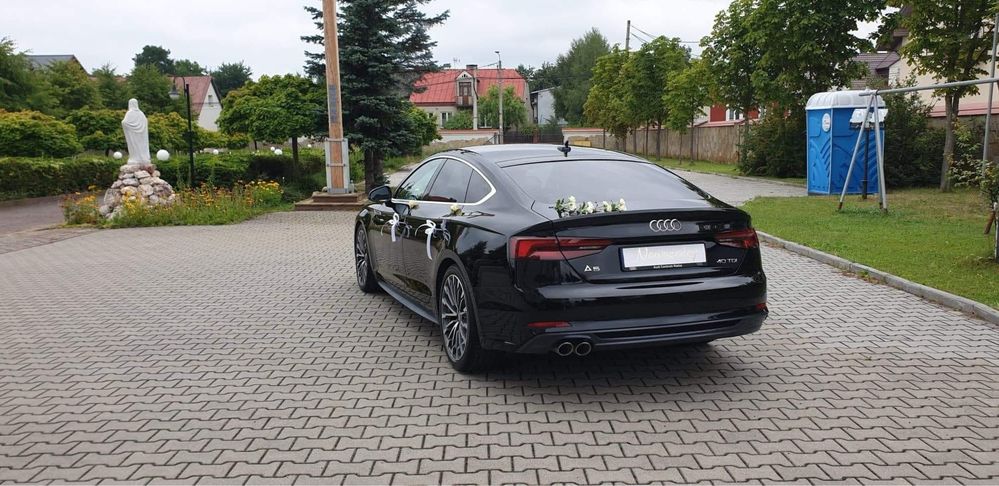 Samochód weselny auto do ślubu wesela . Czarne A5 F5