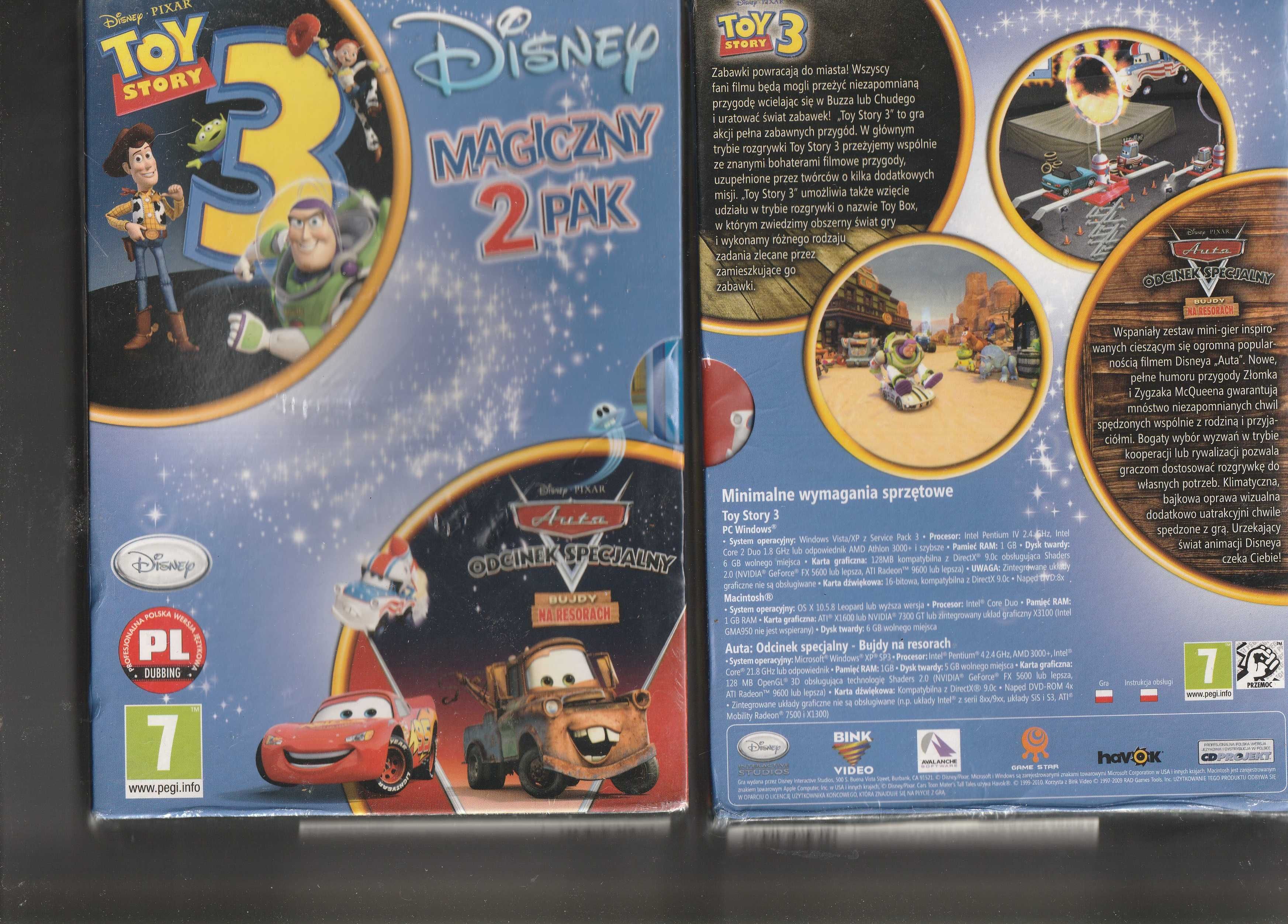 Disney Magiczny 2 Pak, Toy Story 3, Auta