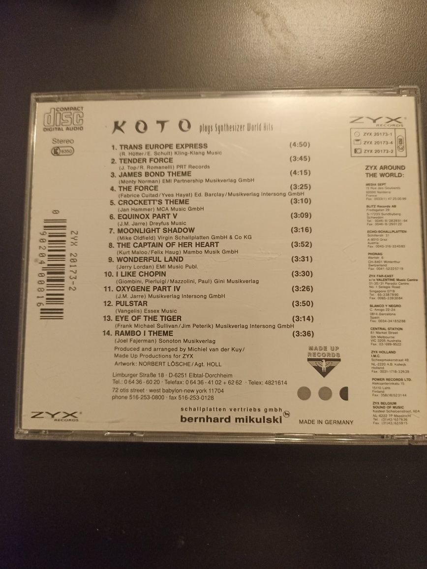 KOTO plays Synhesizer World Hits płyta CD