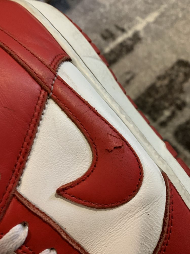 Nike dunk red кросівки