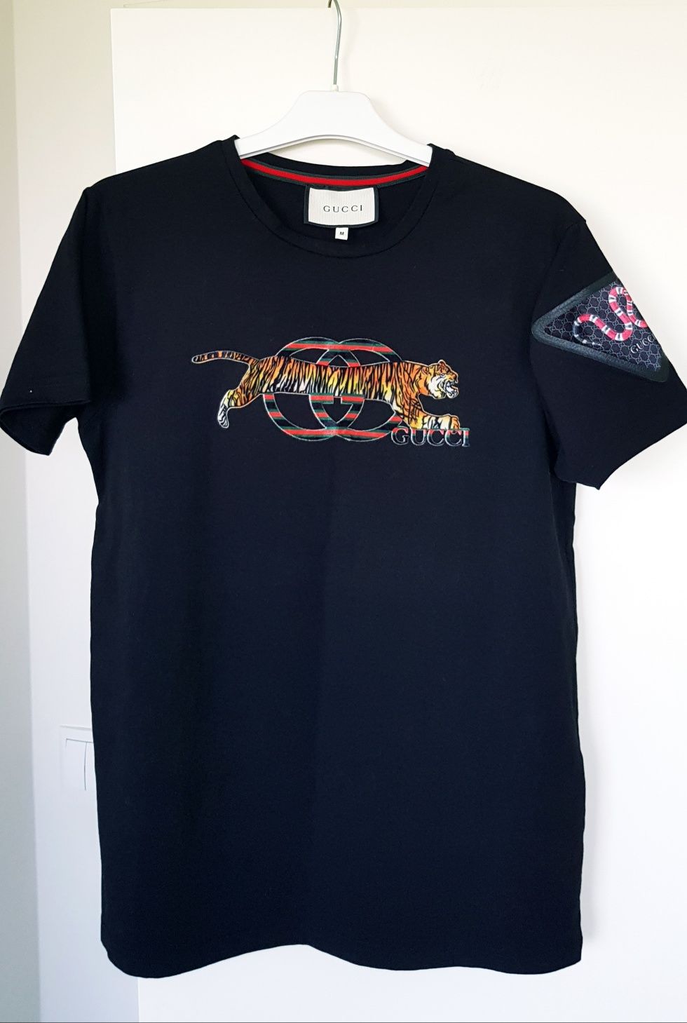 T-shirt GUCCI Tiger, czarny