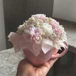 Flowerbox w kubku - świeca sojowa, woski zapachowe