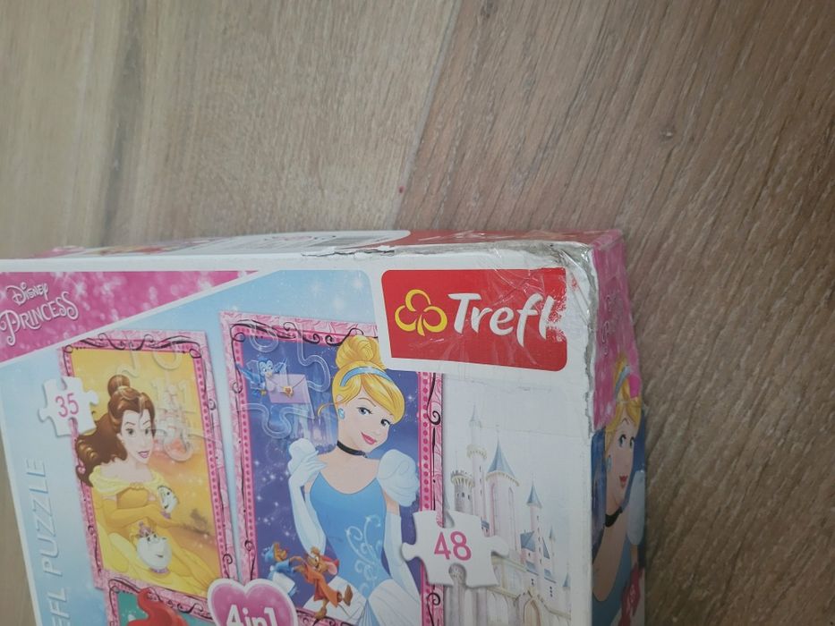 Puzzle dziewczynka 4+ mix puzzli Arielka, Jaśmina, Bella, Kopciuszek