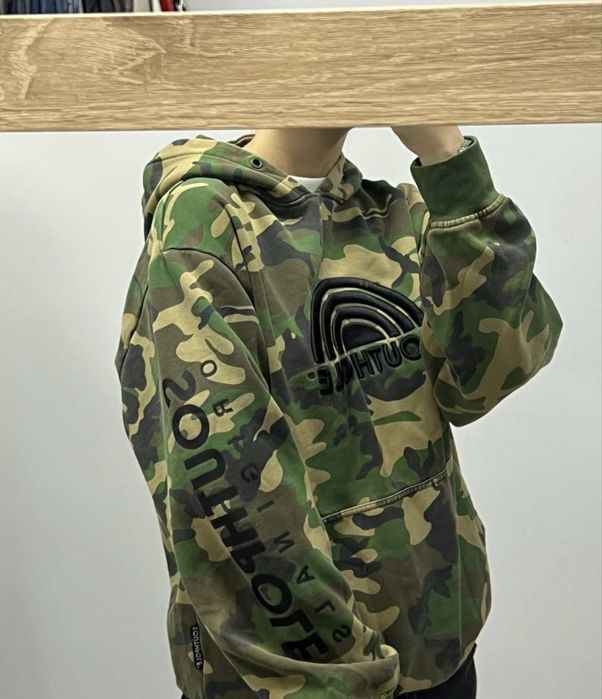 SouthPole Оверсайз камо худі rap camo hoodie сауспол реп sk8 bape y2k