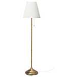 Lampa stojąca biało złota