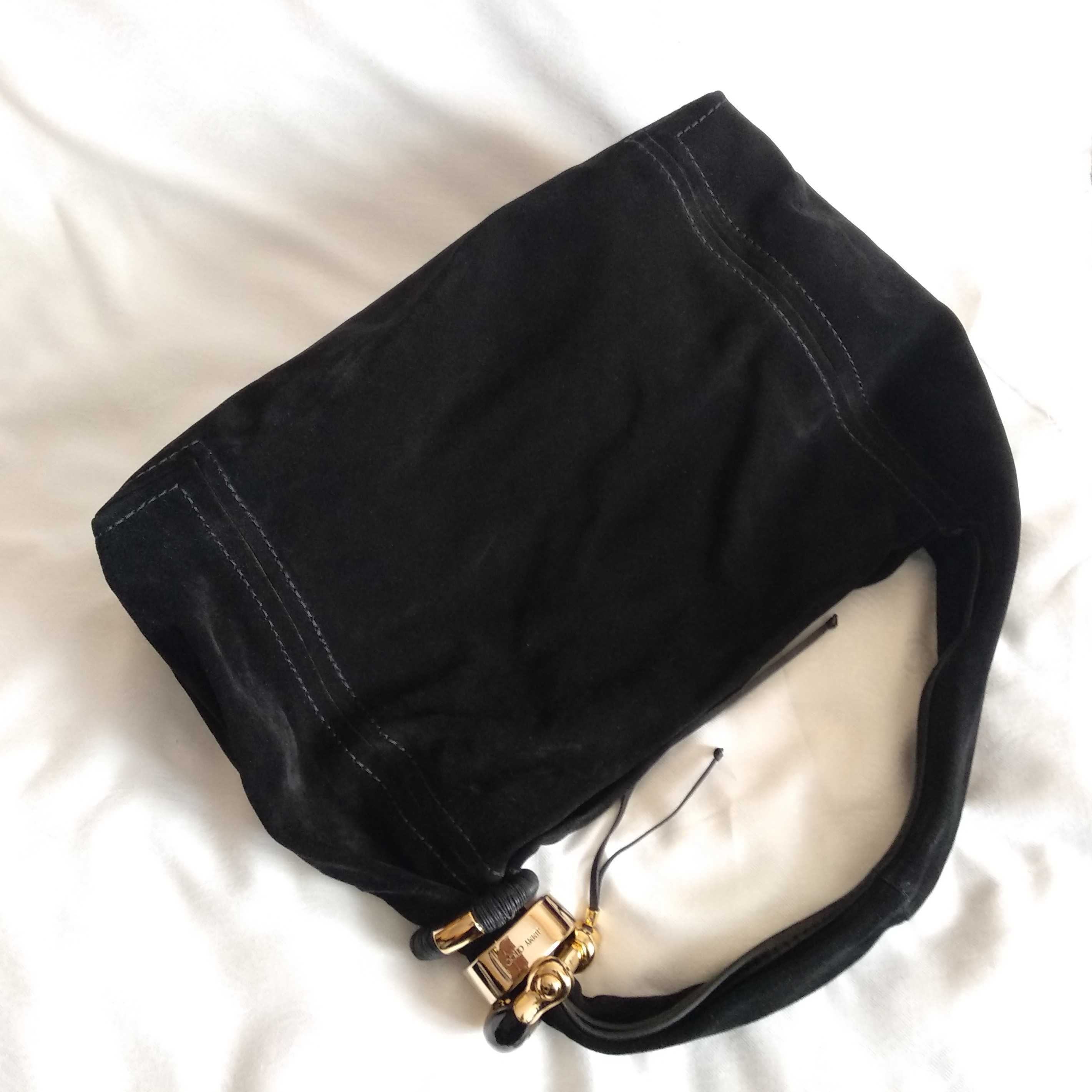 Сумка Jimmy Choo Black Suede Saba Hobo Bag