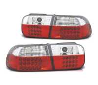 FAROLINS TRASEIROS LED PARA HONDA CIVIC 91-95 VERMELHO BRANCO