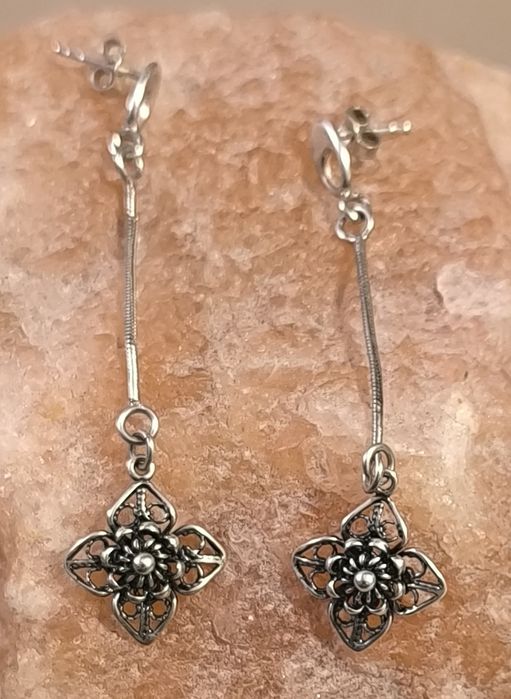 Kolczyki srebrne filigrany