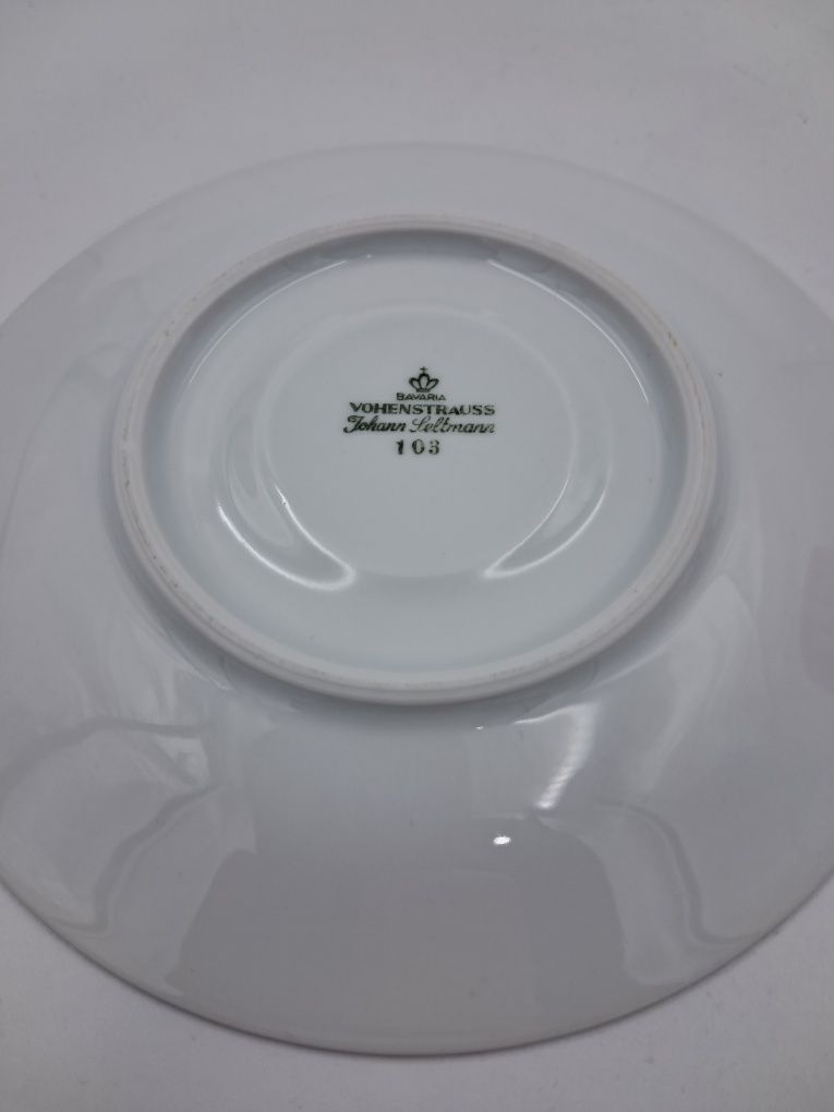 Bavaria Johann Seltmann duo talerzyk I filiżanka porcelana vintage