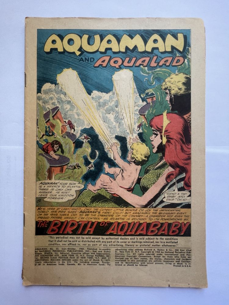 Stary komiks DC 1965 rok Aquaman and Aqualad