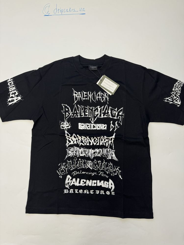 футболка Balenciaga Heavy-metal many logo M L vetemnts