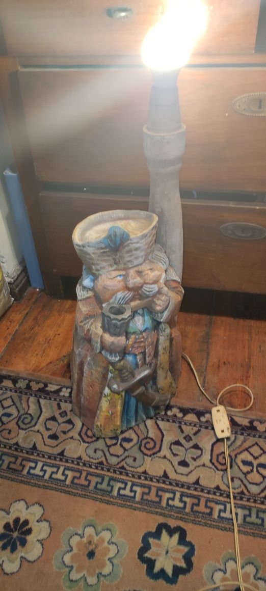 Lampa z glinki art unikat Pan Zagłoba