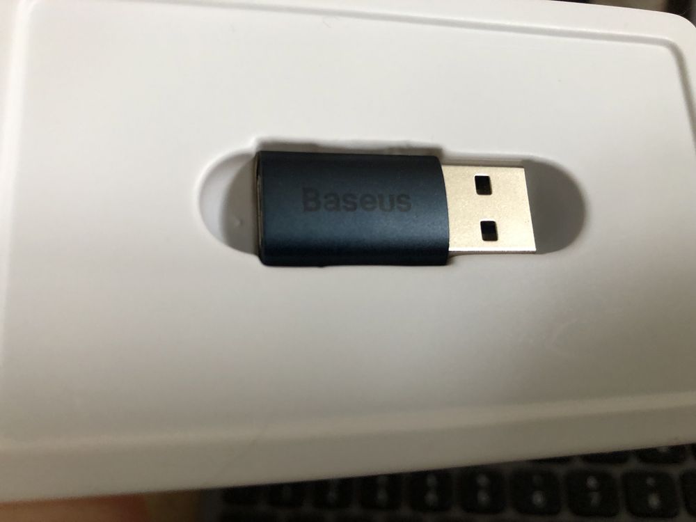 Baseus adapter przejściówka z USB USB-A (3.1) na USB-C typC Nowe BLUE