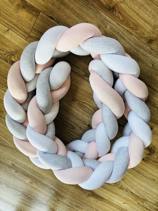 Warkocz 350 cm bawelniany do łózeczka ochraniacz do łóżeczka