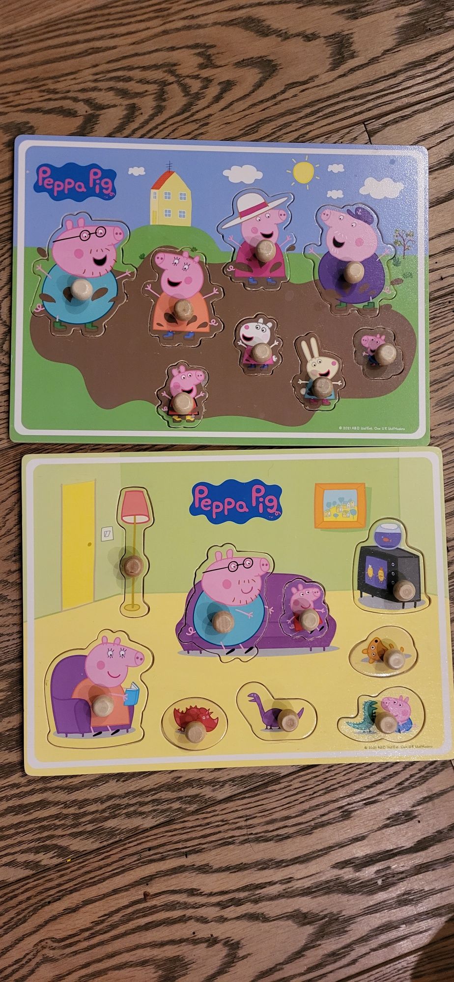 Puzzle peppa pig x2 drewniane