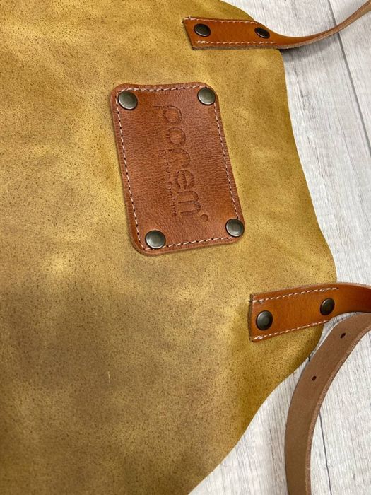 Шкіряний фартух для бармена, кухаря, офіціанта, бариста