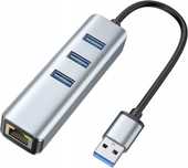 Adapter USB 3.0 LAN RJ45 + HUB 3xUSB GIGABIT Mac