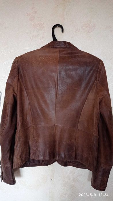 Куртка-пиджак женский, натуральная кожа, р.46, M