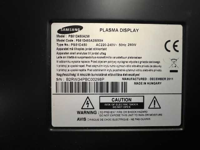 TV Samsung PS51D450A2W