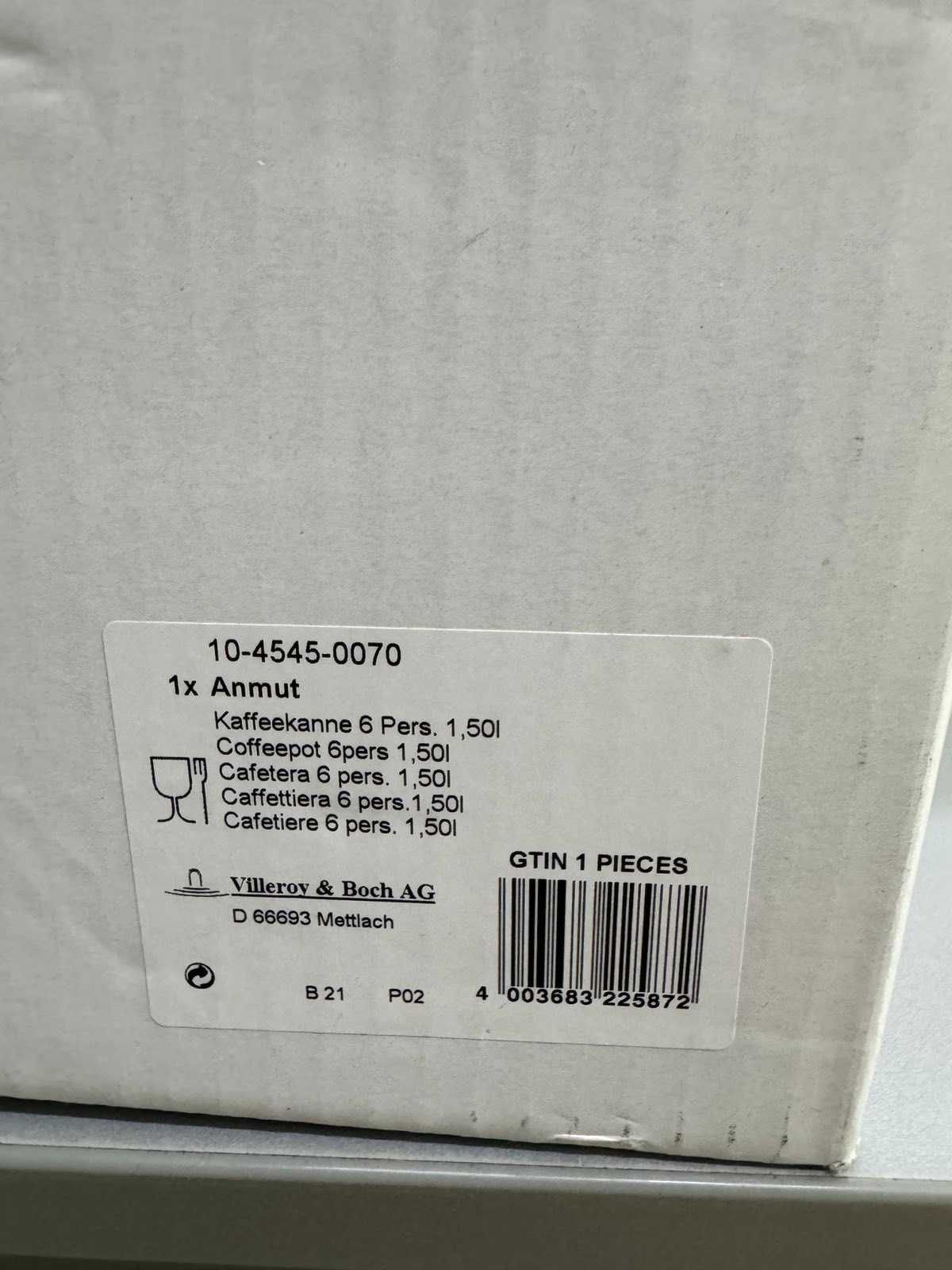 Villeroy & Boch Anmut 10-4545-0070 Кофейник для 6 персон, 1.5л