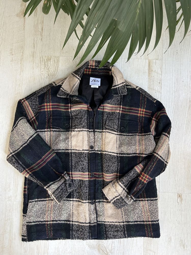 Kurtka w krate katana koszulowa r L/ 40 Zara unisex