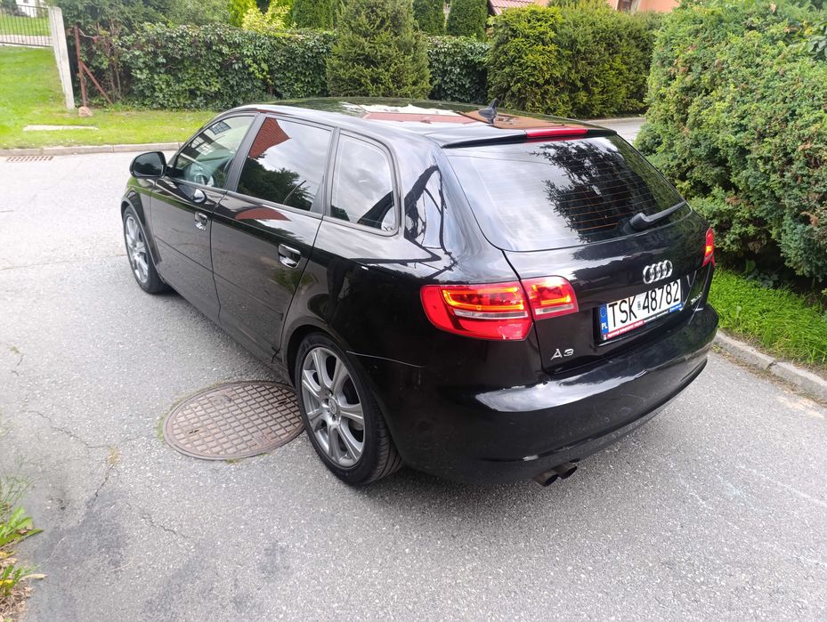 Audi A3 8P LIFT 1.9 TDI Sportback Czarna Alu Tempomat Navi PDC