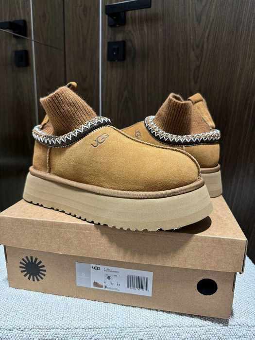 Угги Ugg Tasman Platform Sock Chestnut / Уггі Тасман Сок на платформі