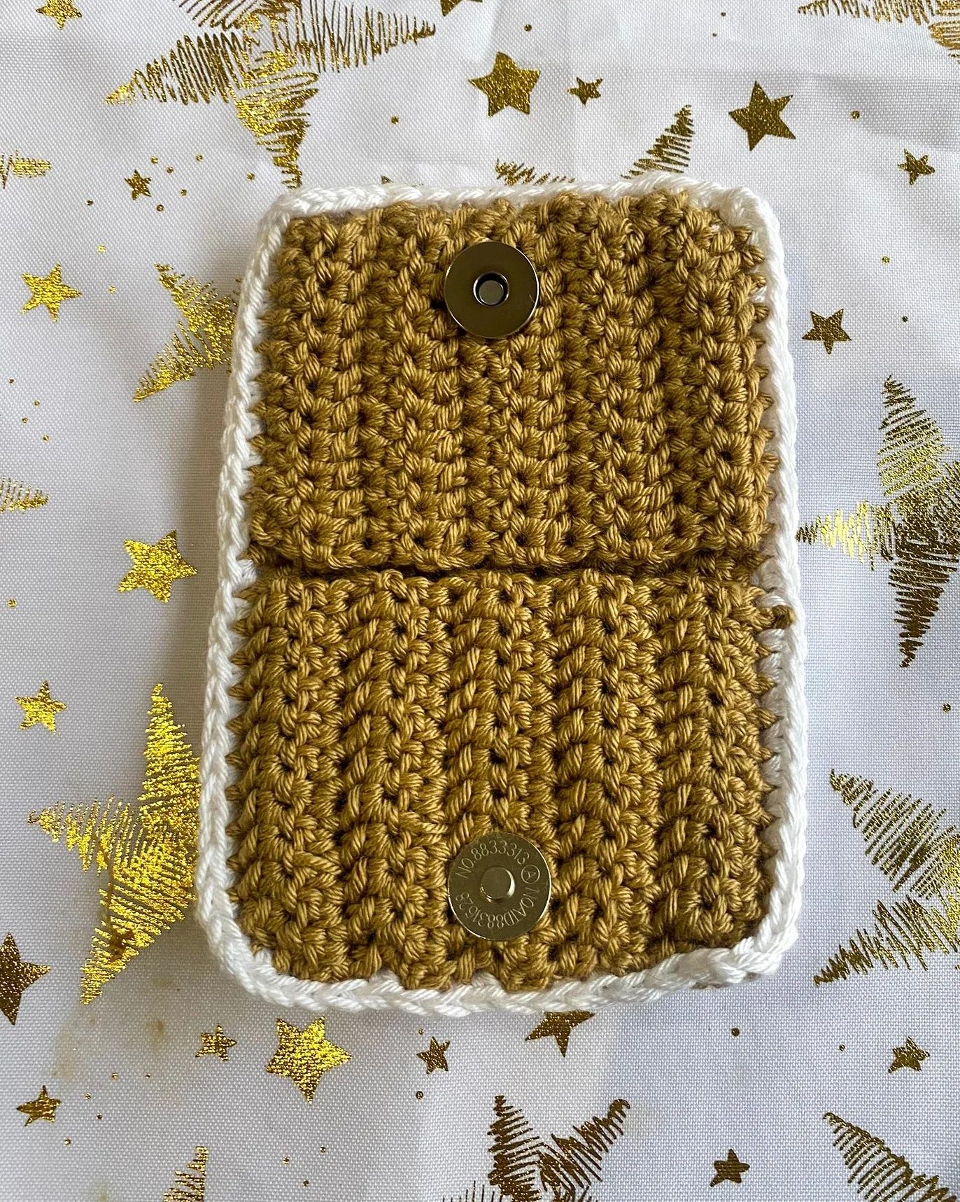 Porta cartões feito à mão em crochet