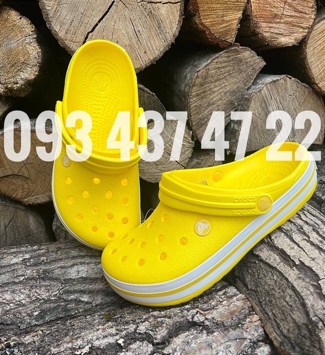 Жіночі Крокси Сабо Crocs Crocband Clog блакитні жовті пудра персикові