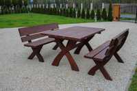 KompleT OgrodowY SOLIDNY i WYGODNY stół + 2 ławki/ meble ogrodowe