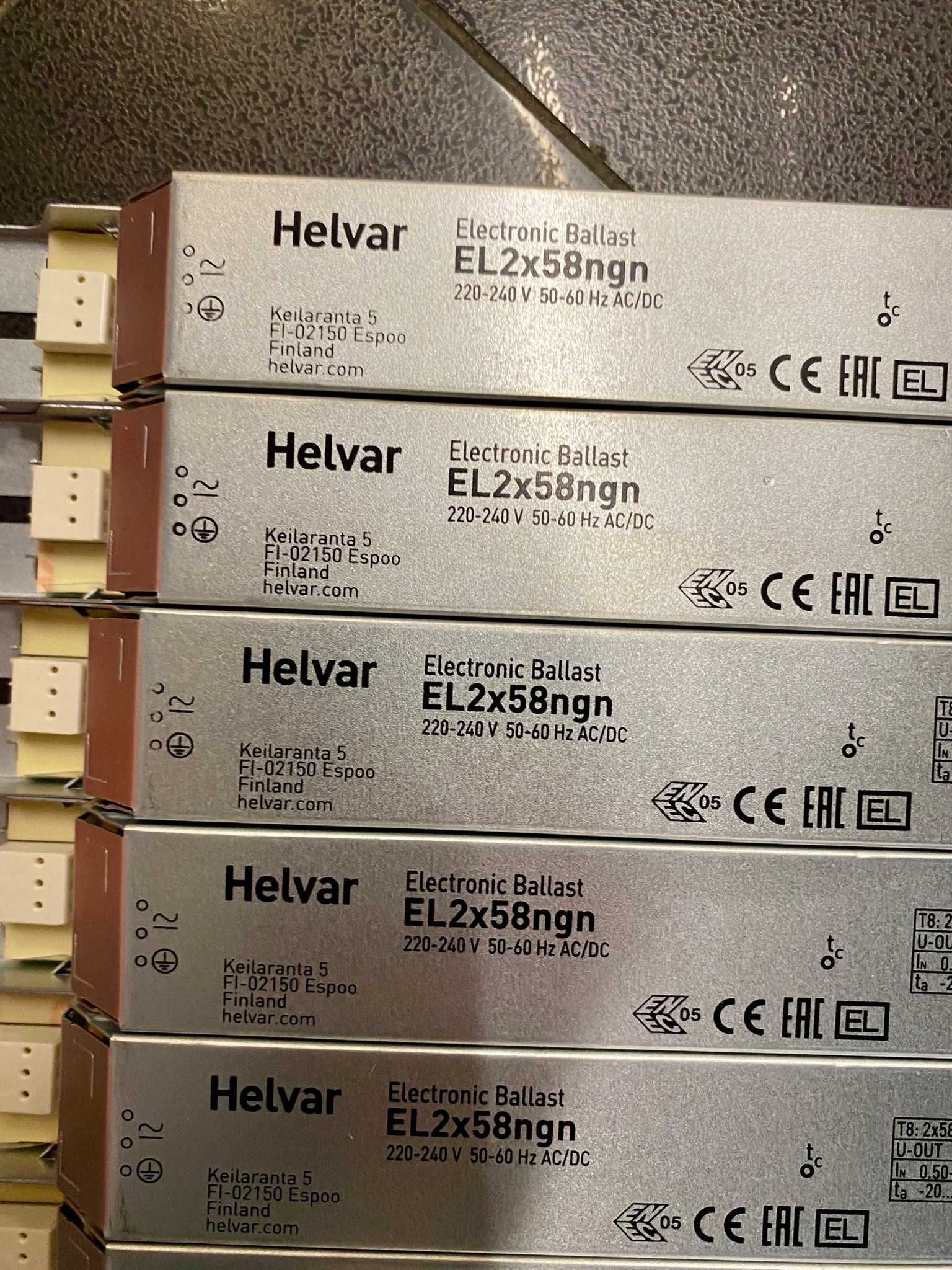 Statecznik elektroniczny dławik zapłon do lamp 58W, Helvar, 6szt