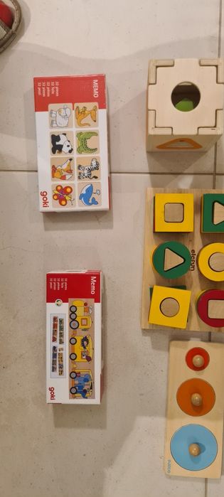 Duży zestaw zabawek drewnianych Goki Djeco