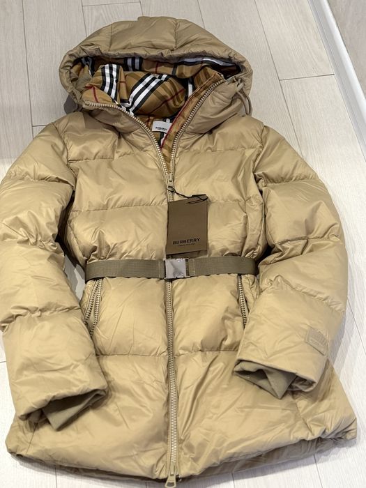 Куртка пуховик жіночий женский барбери burberry