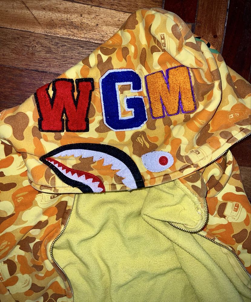 Оранжеве худі BAPE x PUBG з колекції WGM розмір L/XL.