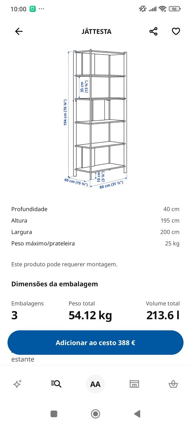 Conjunto de 2 Estantes IKEA Pretas – Modernas e em Excelente Estado