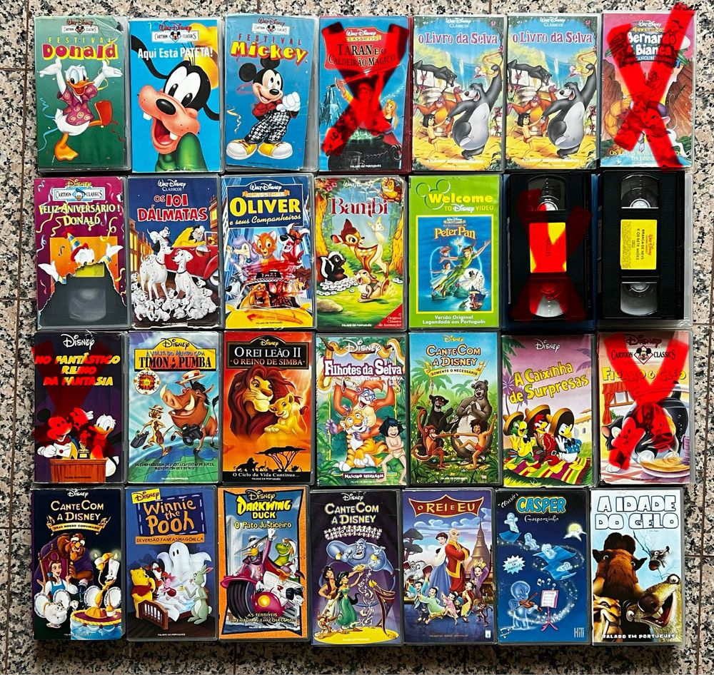Cassete VHS - Várias a 2€ cada