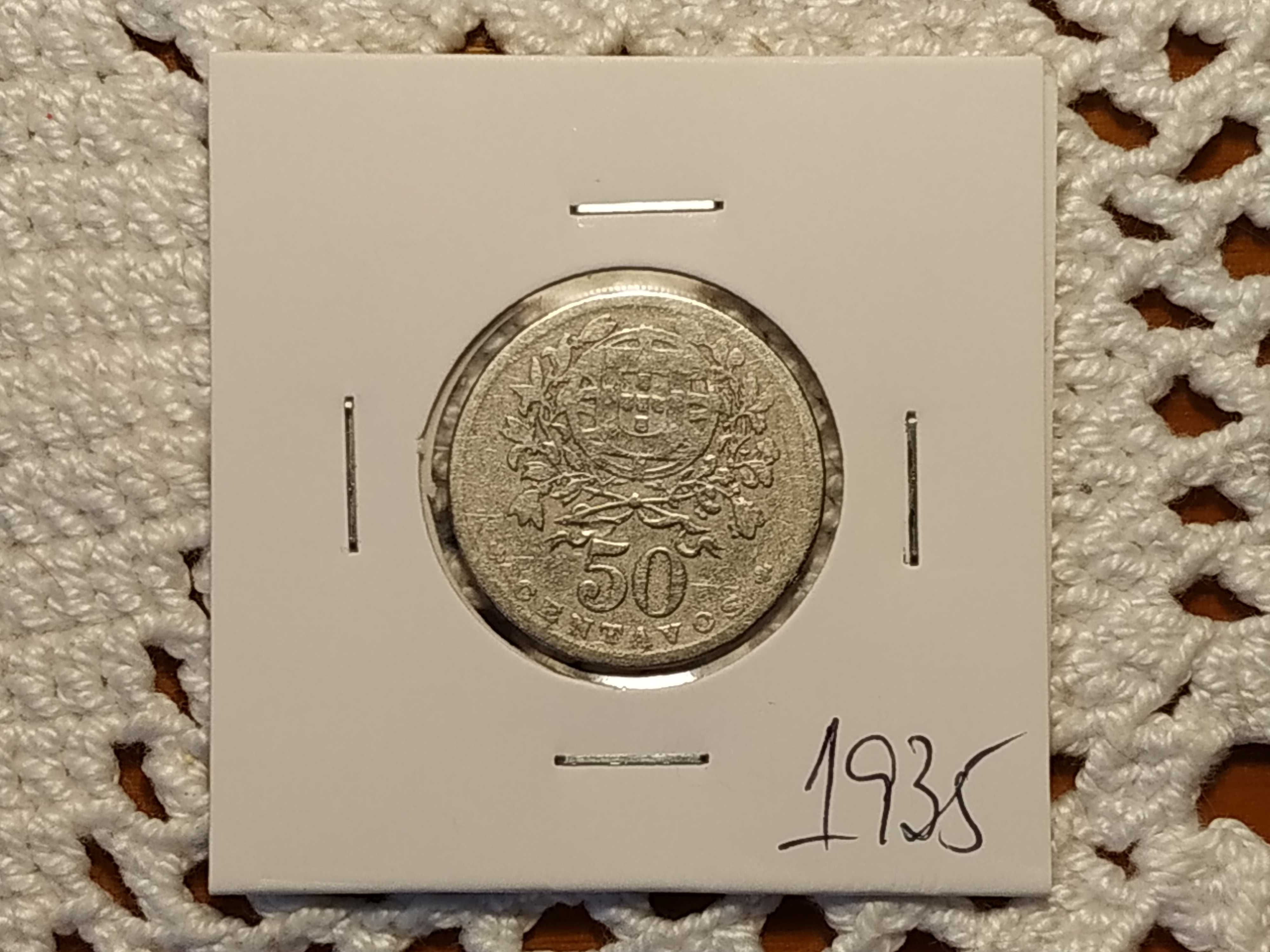 Portugal - moeda de 50 centavos de 1935