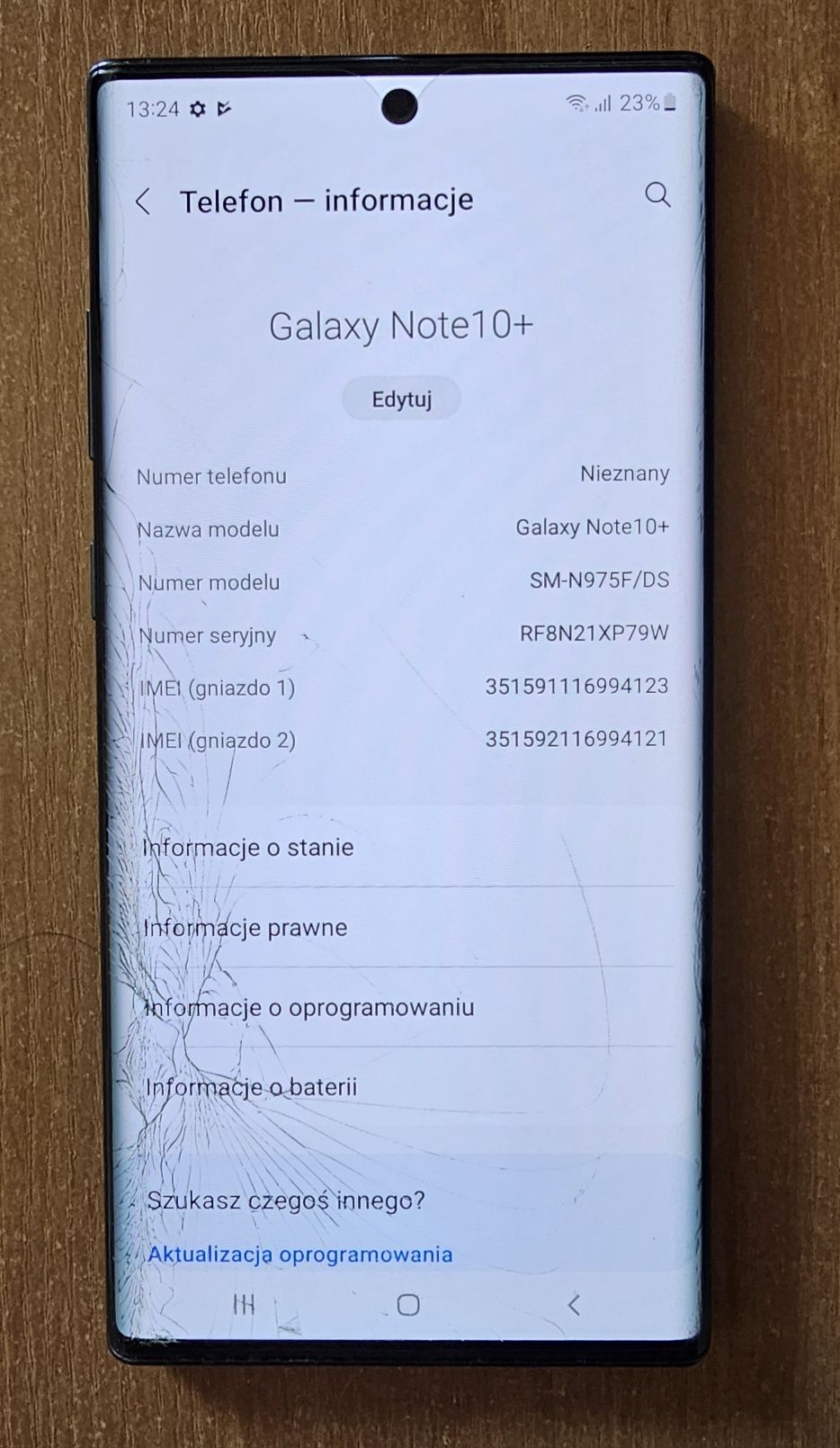 Samsung Galaxy Note 10+ SM-N975F Pamięć 12/256GB