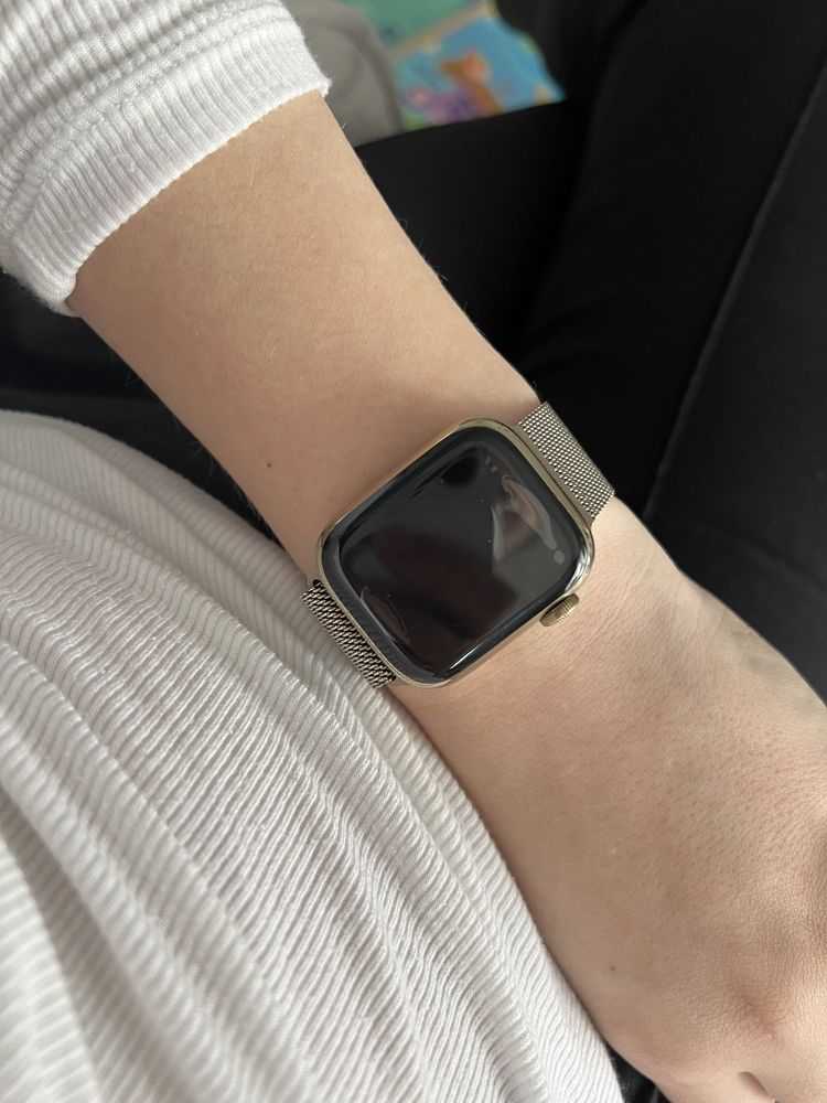 Apple watch s7 41 Gold ss na gwarancji do lipca