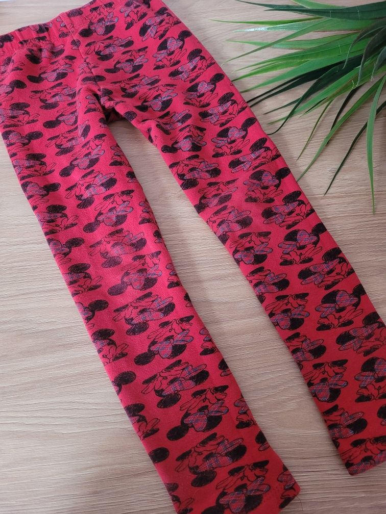 Getry legginsy 110-116 ocieplane z meszkiem Kubuś Puchatek koty minnie