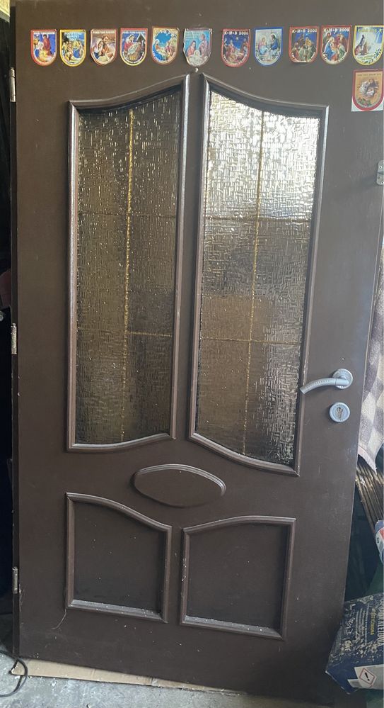 Drzwi drewniane zewnętrze 208x110 solidne ciężkie
