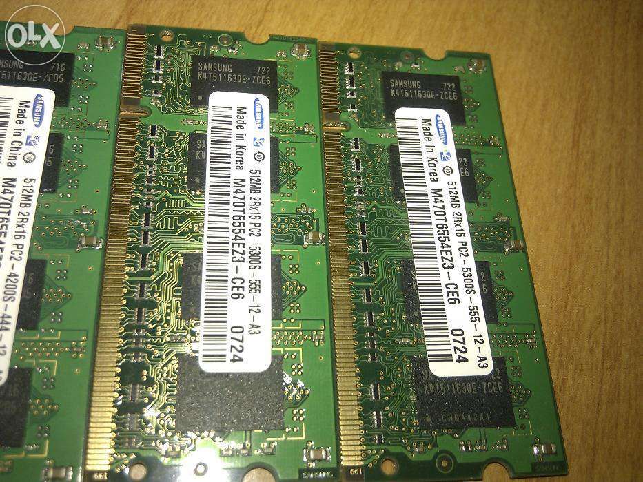 pamieci ram do laptopa ddr2 512mb cena za 3szt