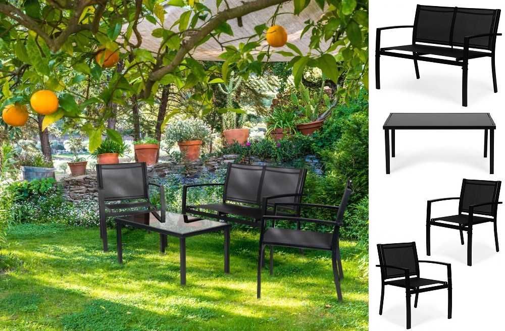 UNIWERSALNY zestaw mebli ogrodowych - stół; ławka; 2x fotel HIT 2023 !